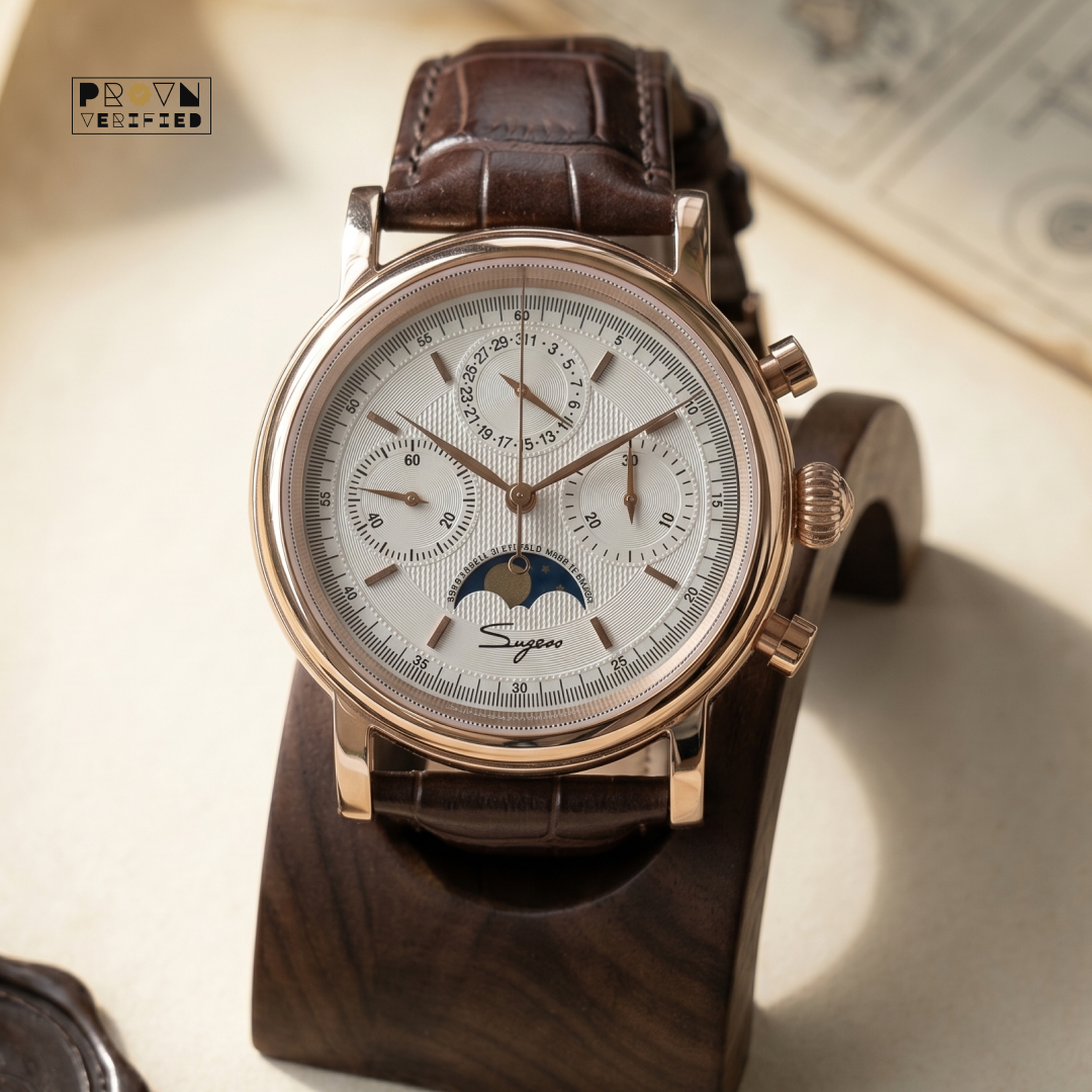 Sugess Swanneck Moonphase Chronograph — View 3