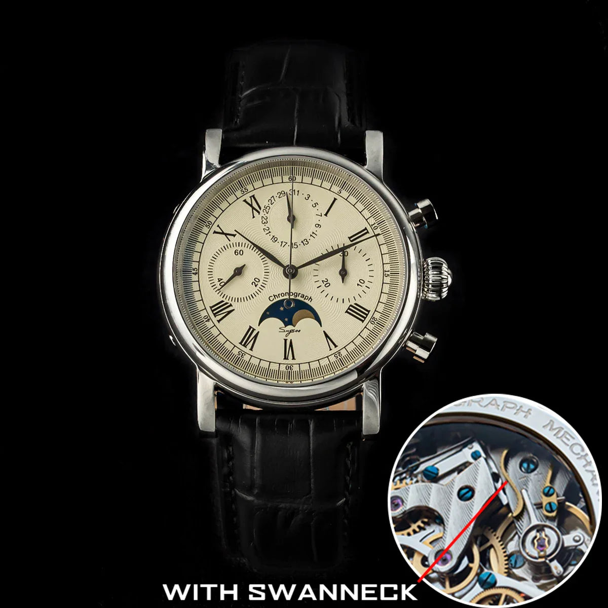 Sugess Swanneck Moonphase Chronograph