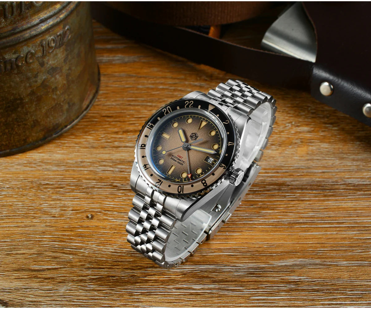 San Martin Retro GMT Sandwich Dial Automatic