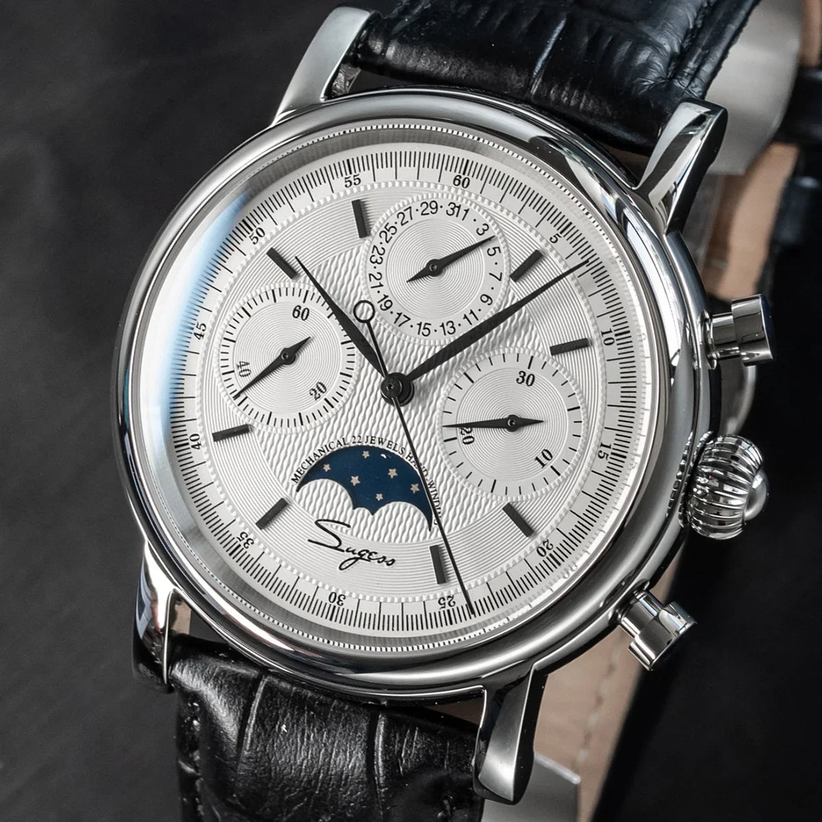Sugess Swanneck Moonphase Chronograph