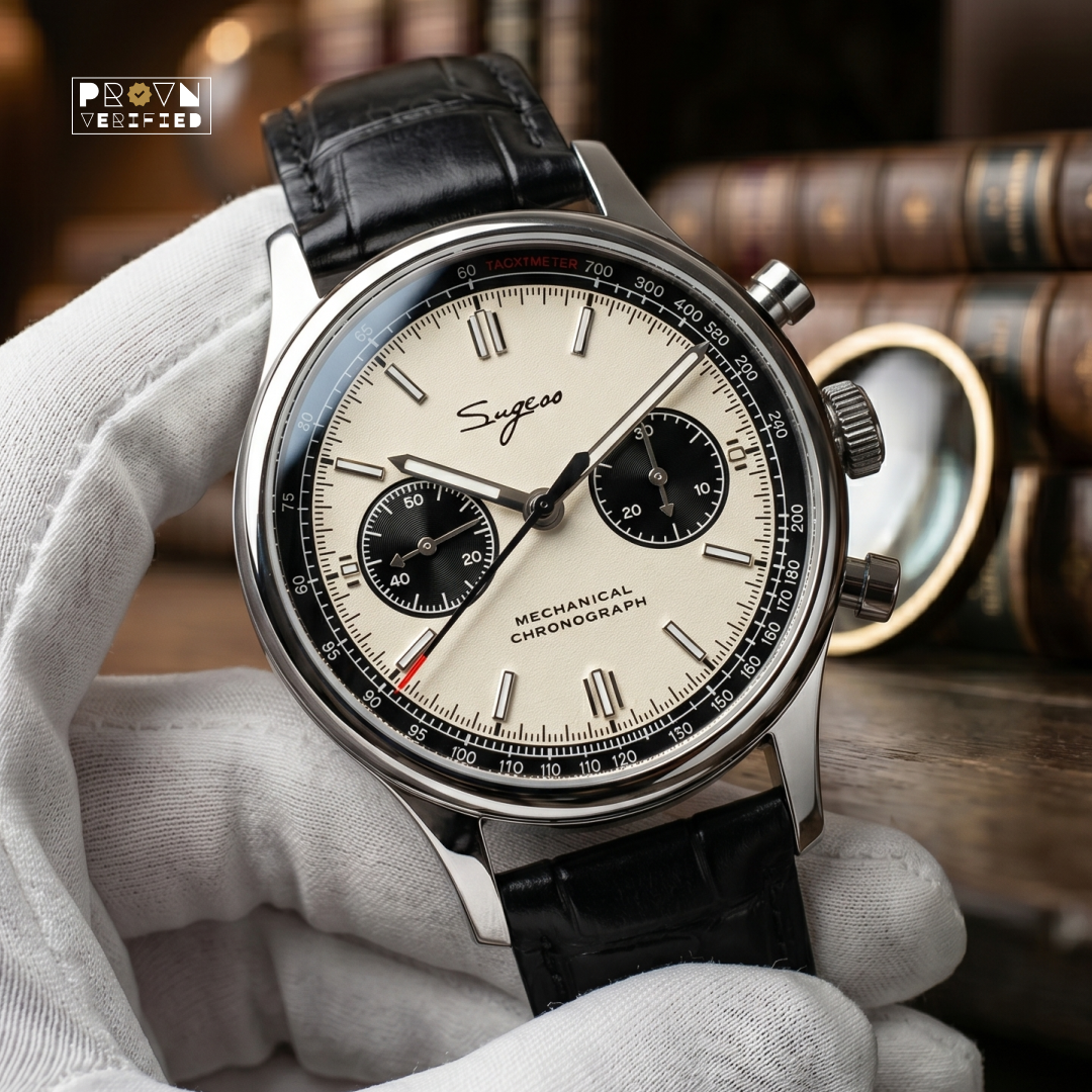 Sugess Panda Chronograph Swanneck — View 3