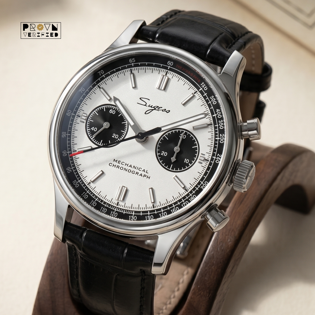 Sugess Panda Chronograph Swanneck — Hero Shot