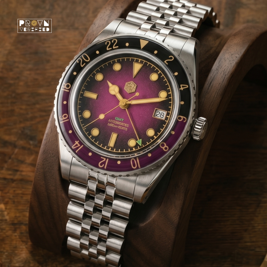 San Martin Retro GMT Sandwich Dial Automatic — View 3