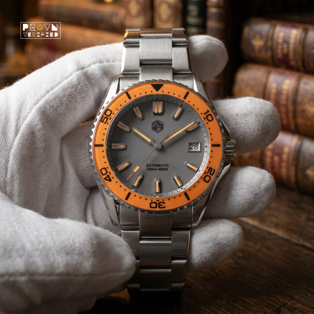 San Martin Enamel Sapphire Diver — Hero Shot