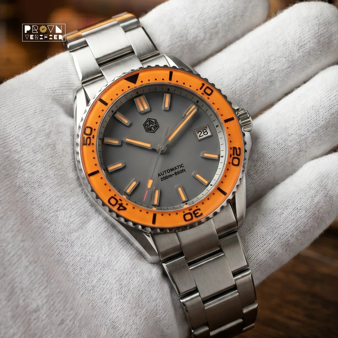 San Martin Enamel Sapphire Diver — PROVN Bureau of Horology