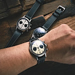 Sugess limited edition 1963 pilot watch in black variant with stainless steel construction, 5 bar water resistance, and mechanical hand wind movement