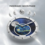 Automatic mechanical Agelocer timepiece displaying 80-hour power reserve and moon phase complication on numberless dial