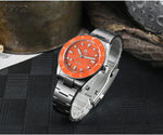 Miyota 90S5 automatic mechanical movement powers the San Martin SN0151-GL with 42 hours power reserve