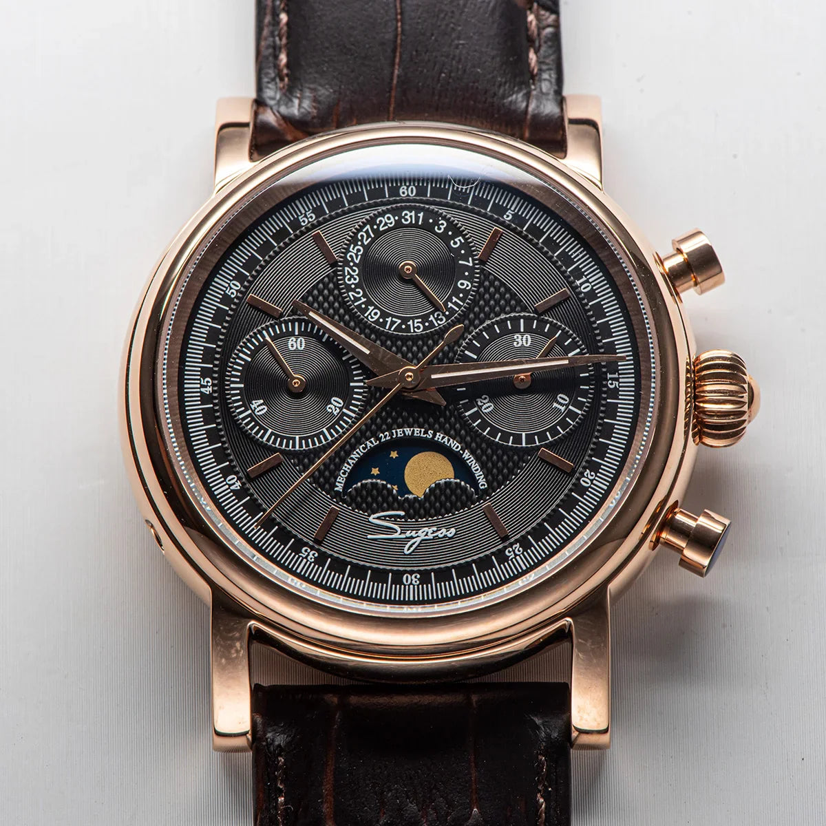 Sugess Swanneck Moonphase Chronograph