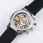 Classic 38mm Sugess S387 Daytona-inspired pilot watch featuring sapphire crystal, leather strap, and luminous hands against minimalist numberless dial
